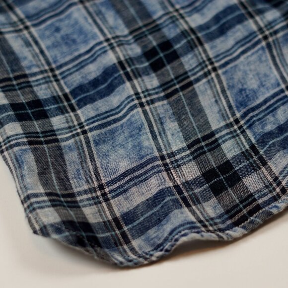 John Varvatos U.S.A. Reversible Plaid Cotton Shirt - Picture 11 of 14